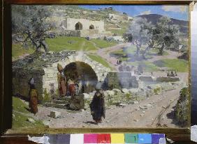 Die Jungfrauenquelle in Nazareth 1882