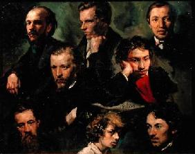 Self Portrait and Portraits of Friends 1864