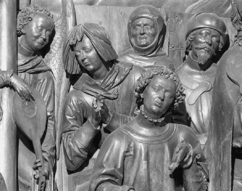 Der Bamberger Altar (Detail der Geburt Christi): Hirten von Veit Stoß