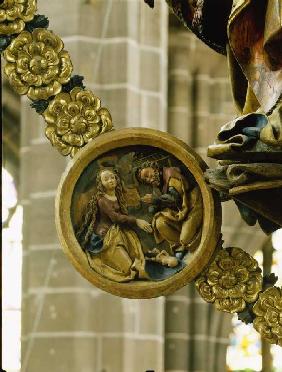 Der Englische Gruß: Medaillon mit der Geburt Christi 1517-18