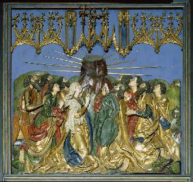 Der Krakauer Marienaltar: Christi Himmelfahrt (rechtes mittleres Flügelrelief) 1477-89
