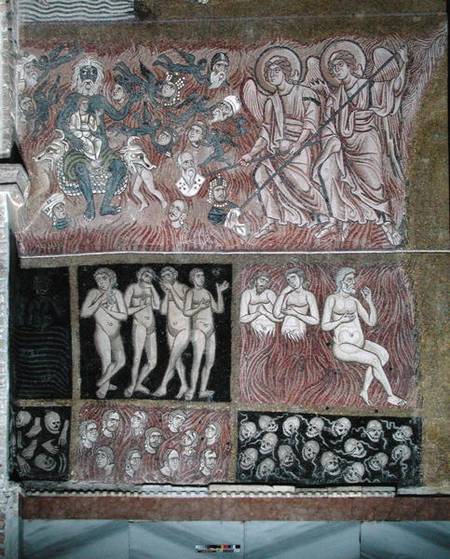 The Last Judgement, detail of the Damned in Hell von Veneto-Byzantine School