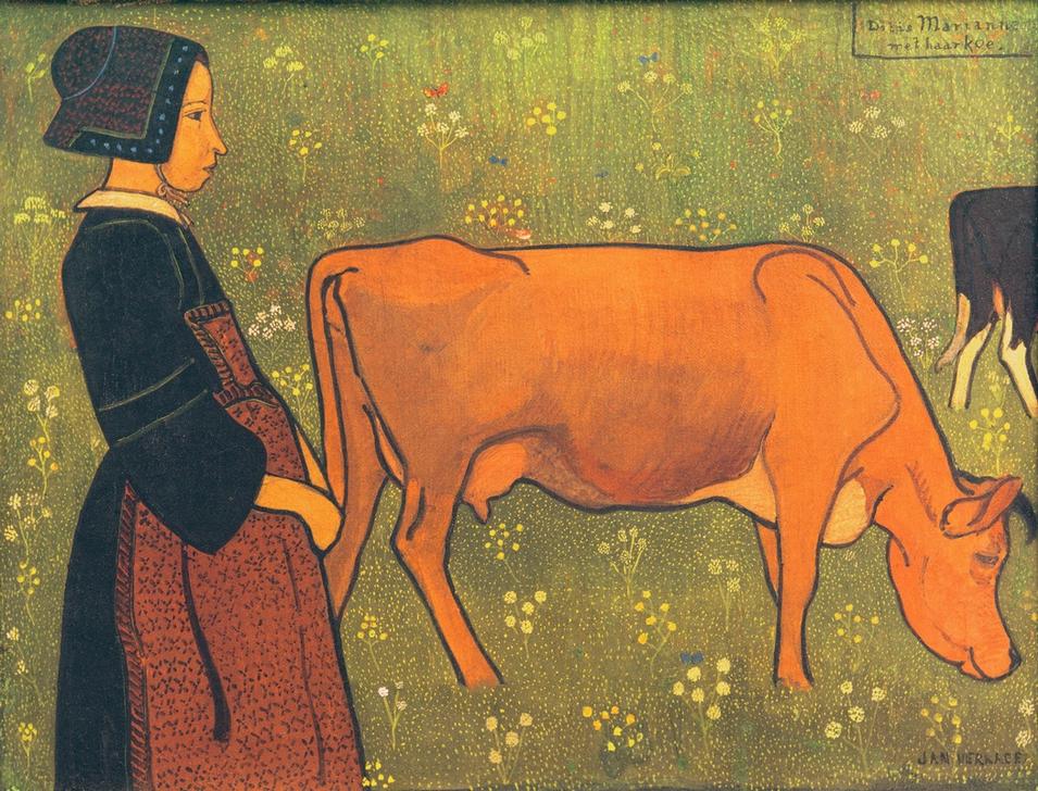 Marianne et sa vache von Jan Verkade