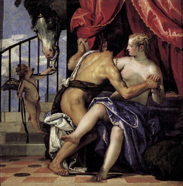 Veronese / Mars and Venus / c.1575 von Veronese, Paolo (eigentl. Paolo Caliari)