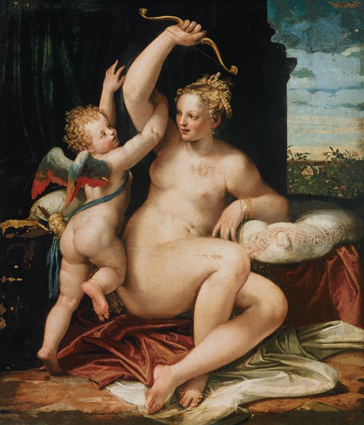 Cupido wird von Venus entwaffnet. von Veronese, Paolo (eigentl. Paolo Caliari)