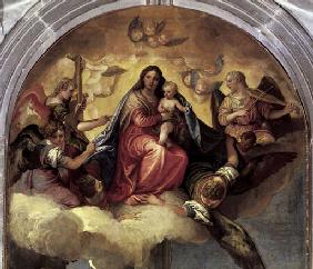 Madonna in der Glorie mit dem Heiligen Sebastian und anderen Heiligen 1565