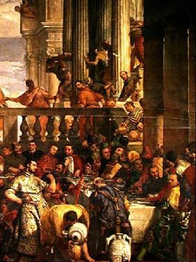 The Marriage Feast at Cana, detail of the right hand side c.1562