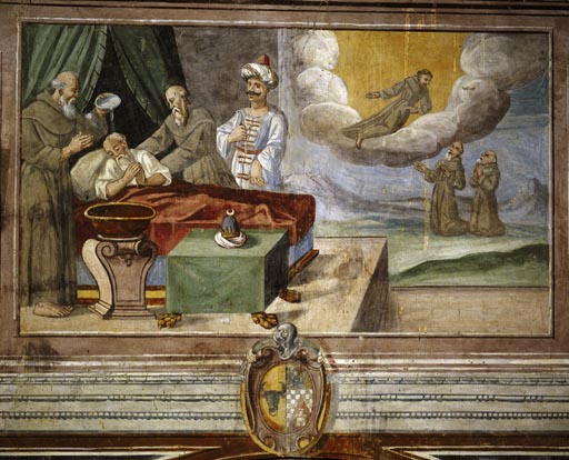 Der Heilige Franziskus weist seine Brueder an, den Sultan zu taufen von Vetralla Latium