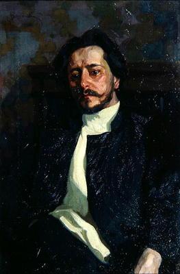 Portrait of Leonid Andreyev (1871-1919) 1903 (oil on canvas) 19th