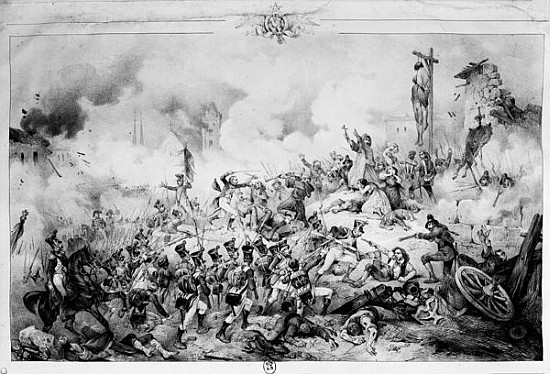 The Siege and capture of Saragossa von Victor Adam