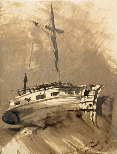A Ship in Choppy Seas von Victor Hugo