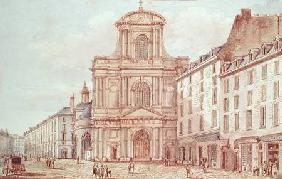 View of the Portal of the Church of Saint-Gervais, Paris  on