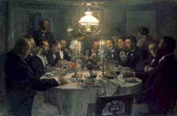 An Artist's Gathering, 1903 (oil on canvas) von Viggo Johansen