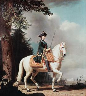 Reiterporträt der Kaiserin Katharina II. (1729-1796)