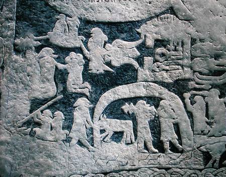 Detail of the legend of Valhalla, from the Isle of Gotland von Viking