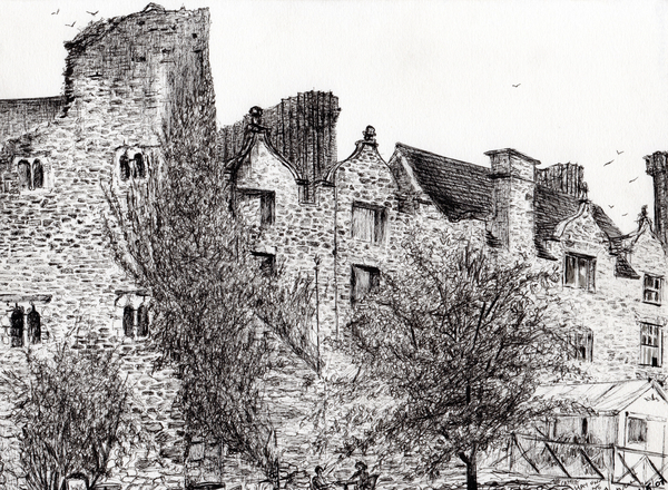 Castle ruin Hay on Wye von Vincent Alexander Booth