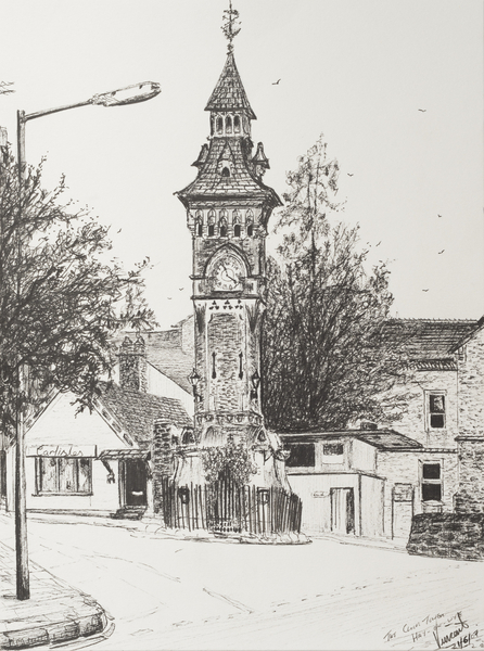 Clock Tower, Hay on Wye von Vincent Alexander Booth