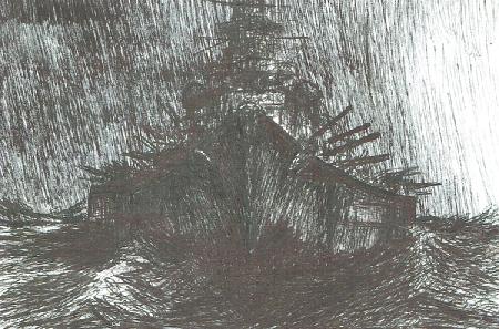 Tirpitz in heavy weather 1942 2004