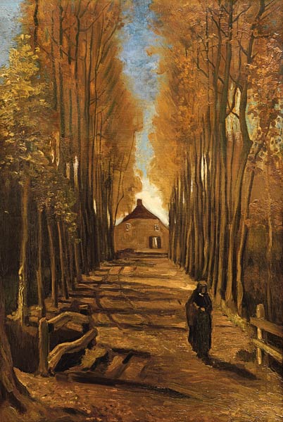 Pappelallee im Herbst von Vincent van Gogh