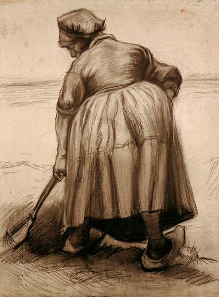 Bäuerin beim Graben von Vincent van Gogh