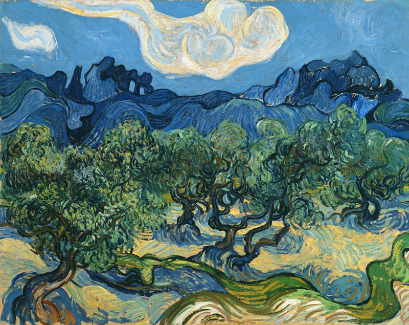 Landschaft mit Olivenbäumen von Vincent van Gogh