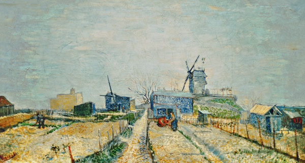 Gemüsegarten und die Mühle Blute-Fin on Montmartre von Vincent van Gogh