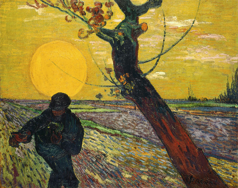 Sämann bei untergehender Sonne. 1888 von Vincent van Gogh