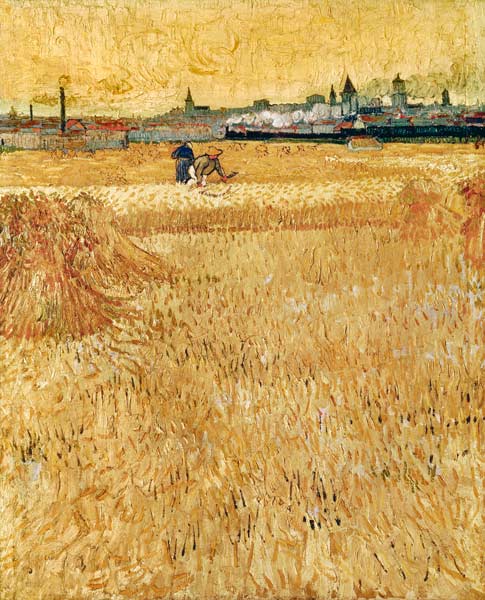 Weizenfeld mit Blick auf Arles von Vincent van Gogh