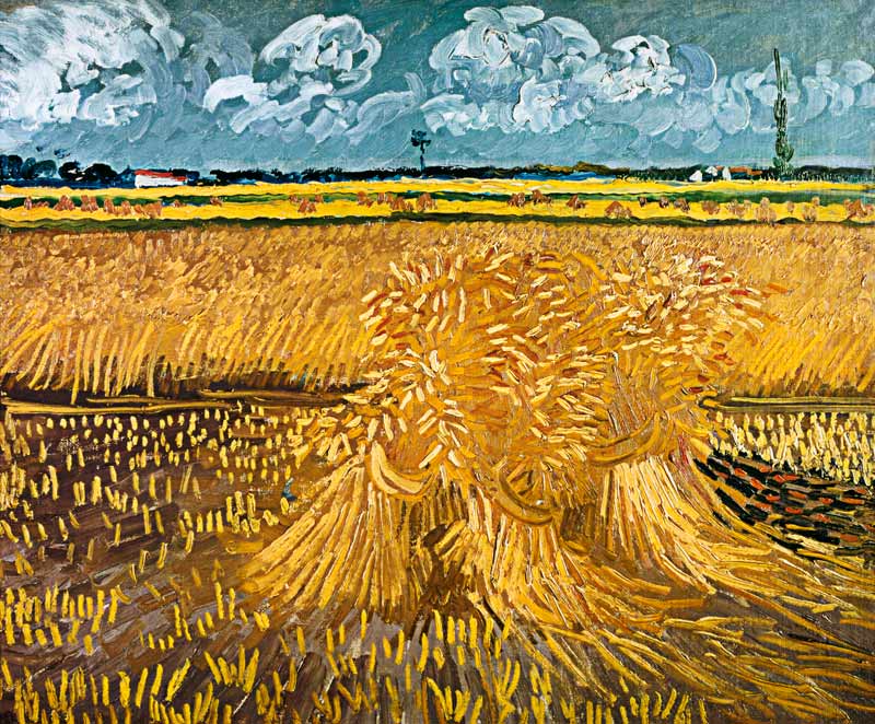 Wheatfield with Sheaves von Vincent van Gogh