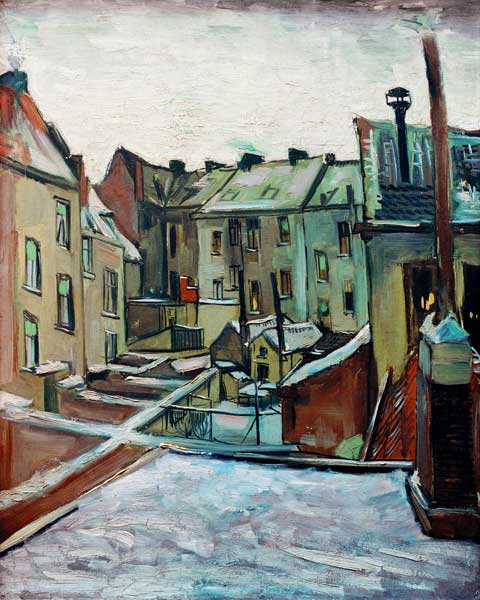 Backyards in Antwerp von Vincent van Gogh