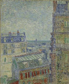 Blick auf Paris aus Theos Zimmer in der Rue Lepic 1887