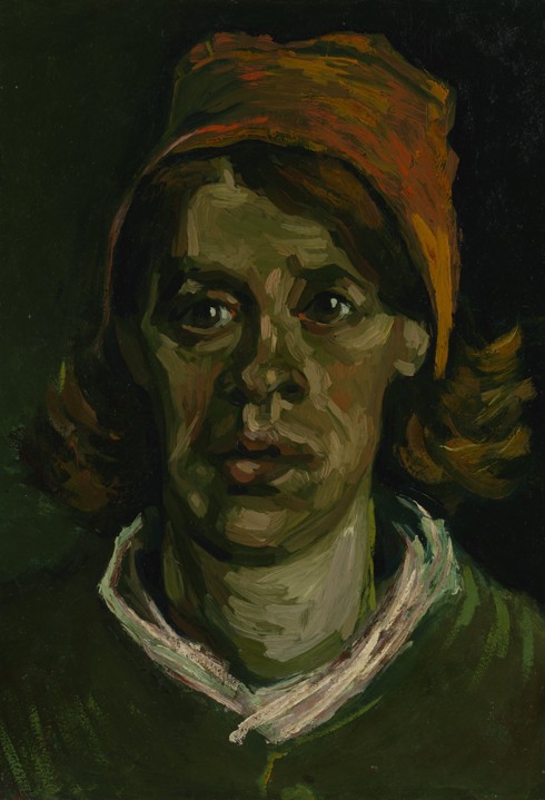 Kopf einer Bäuerin mit roter Haube von Vincent van Gogh