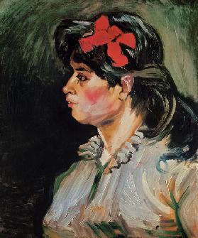 Portrait of a Woman with a Red Ribbon 1885