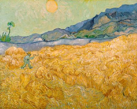 Wheatfield with Reaper 1889