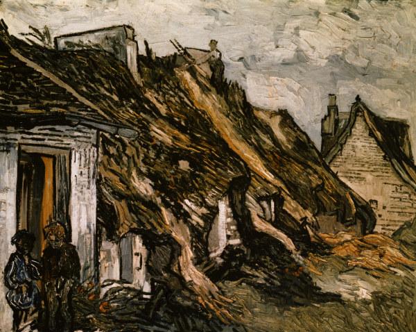 V.van Gogh, Cottages in Chaponval / Ptg. von Vincent van Gogh
