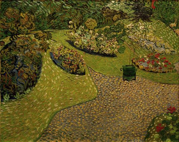 V.v.Gogh, Garden in Auvers / painting von Vincent van Gogh