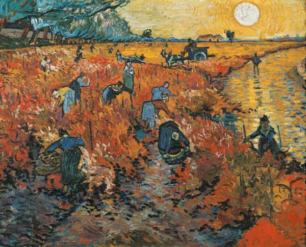 Der rote Weingarten in Arles von Vincent van Gogh