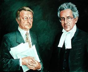 Mr. Justice Moses with his Clerk