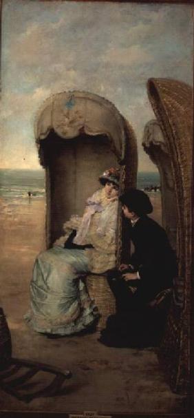 Confidences on the Beach c.1883