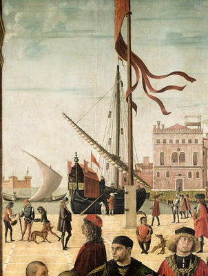 The Arrival of the English Ambassadors at the Court of Brittany, from the Legend of Saint Ursula (oi von Vittore Carpaccio