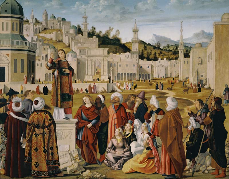 Predigt des hl. Stephanus vor den Toren Jerusalems von Vittore Carpaccio