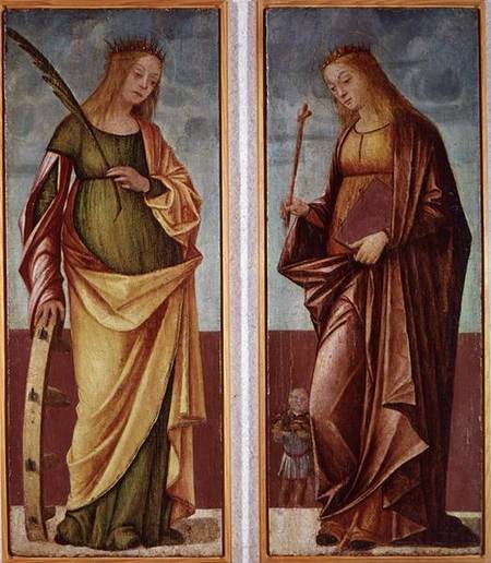St. Catherine of Alexandria and St. Paraceve or Veneranda von Vittore Carpaccio