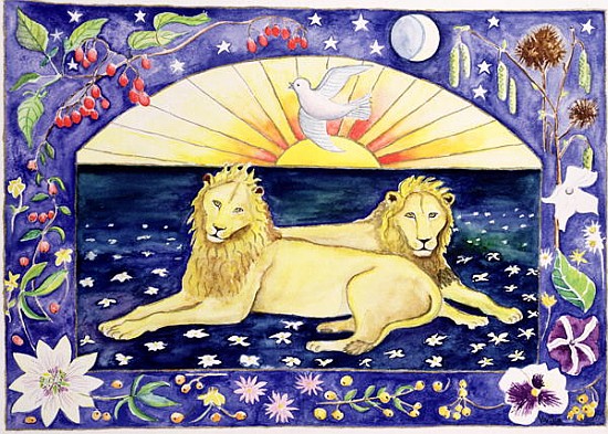 Lions (month of December from a calendar)  von Vivika  Alexander