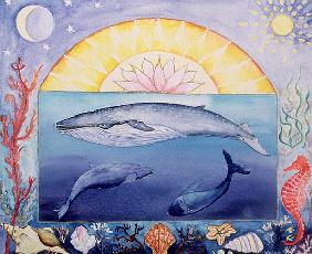 Whales (month of September from a calendar) 