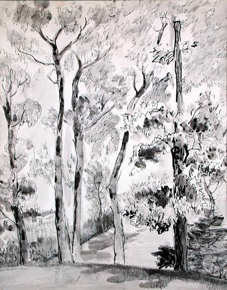 Bäume, Sand-Punkt, 1935 von Walt Kuhn