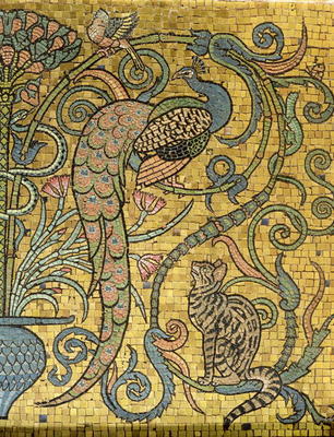 Detail of the gold mosaic frieze, c.1881 (mosaic) von Walter Crane