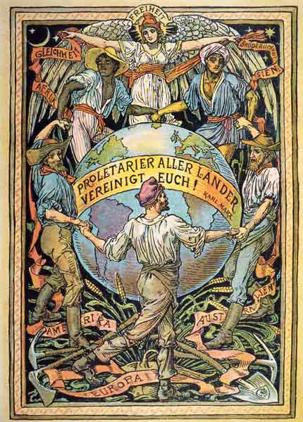 Solidarity of Labour (Illustration zur Proklamation des 1. Mai zum Tag der Arbeit. Nach Walter Crane von Walter Crane