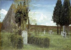 The Grave of Shelley, 1873 (w/c on paper) 20th