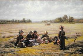 Harvesters resting in the Sun, Berkshire 1865
