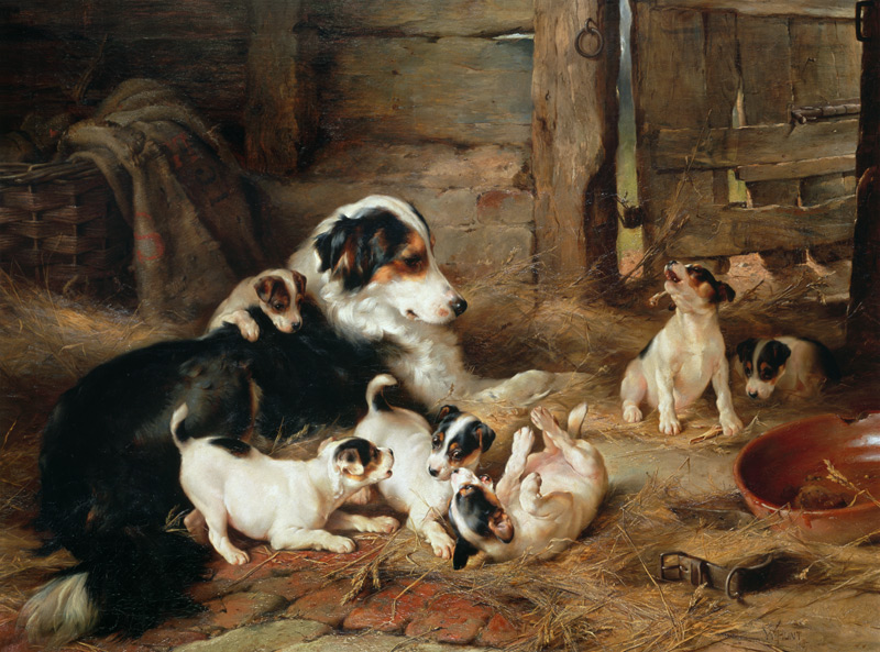 Hundefamilie von Walter Hunt